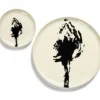 SERAX Assiette plate rond blanc artichaut noir grès émaillé Ø 35 cm Feast By Ottolenghi