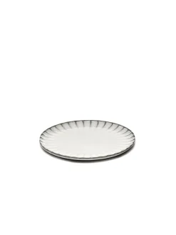 SERAX Assiette plate rond blanc grès émaillé Ø 18 cm Inku New