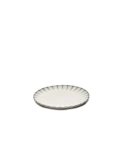 Assiette plate rond blanc grès émaillé Ø 15 cm Inku - SERAX New