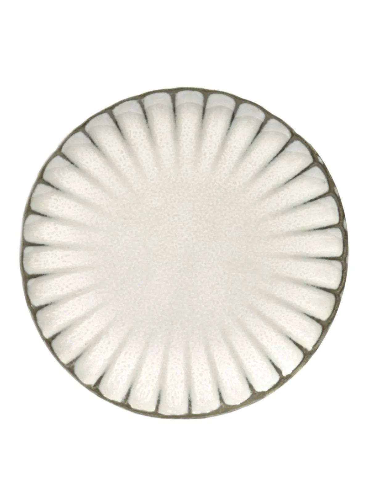 Assiette plate rond blanc grès émaillé Ø 15 cm Inku - SERAX New