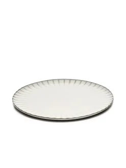 SERAX Assiette plate rond blanc grès émaillé Ø 27 cm Inku Discount