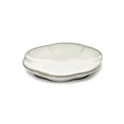 Assiette plate rond blanc grès émaillé Ø 8,9 cm Inku - SERAX Online