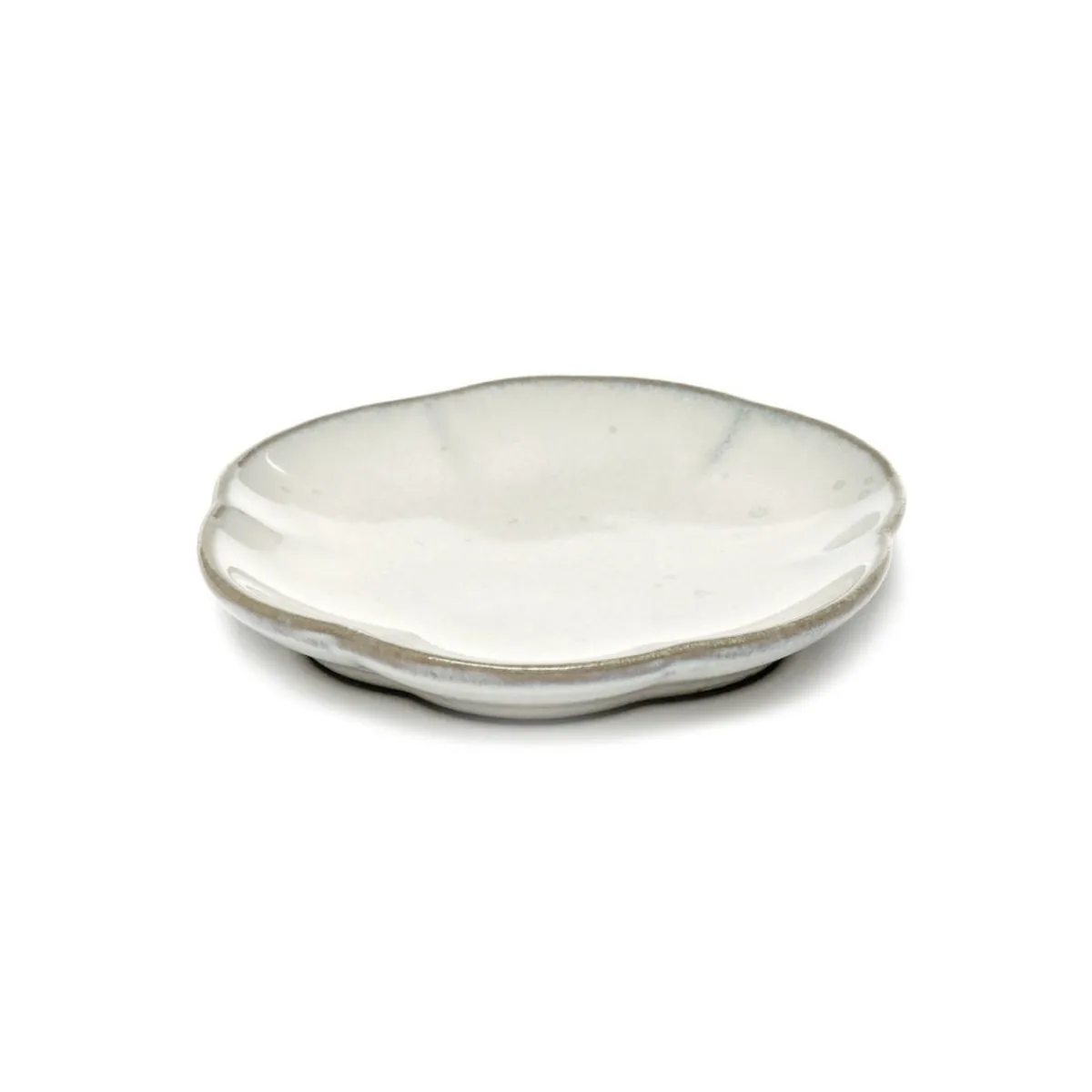 Assiette plate rond blanc grès émaillé Ø 8,9 cm Inku - SERAX Online
