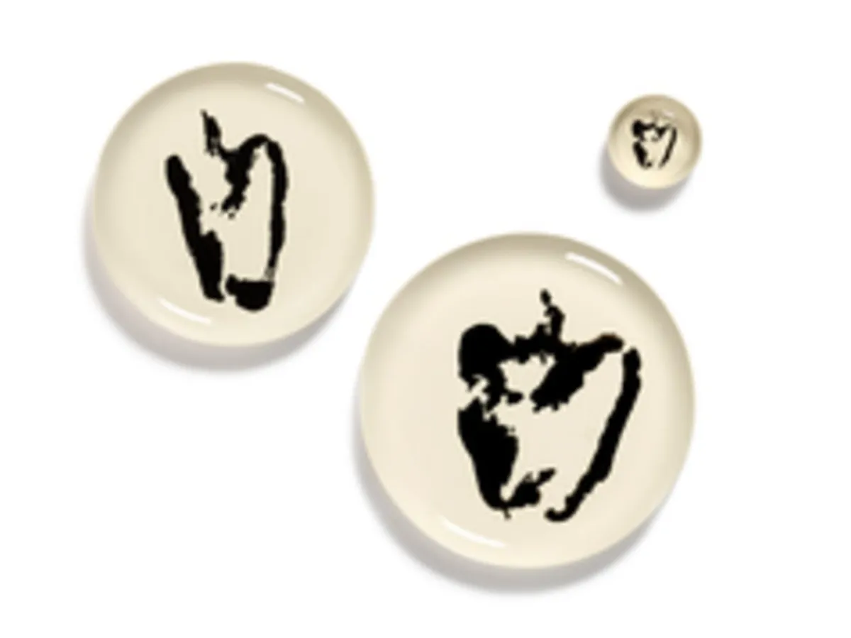 Assiette plate rond blanc poivron noir grès émaillé Ø 26,5 cm Feast By Ottolenghi - SERAX Sale