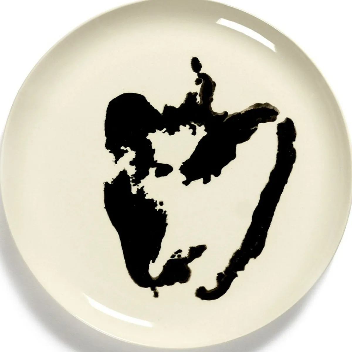 Assiette plate rond blanc poivron noir grès émaillé Ø 26,5 cm Feast By Ottolenghi - SERAX Sale