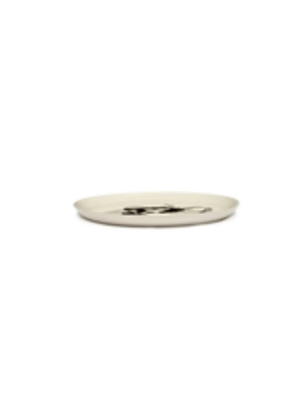 Assiette plate rond blanc poivron noir grès émaillé Ø 26,5 cm Feast By Ottolenghi - SERAX Sale