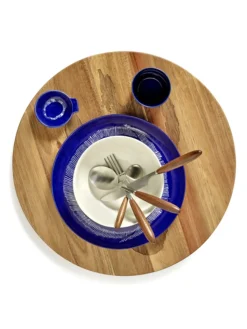 SERAX Assiette plate rond blanc poivron noir grès émaillé Ø 22,5 cm Feast By Ottolenghi Hot