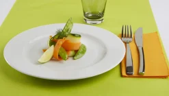 Aucune Assiette plate rond blanc porcelaine Ø 21 cm Roma Sale