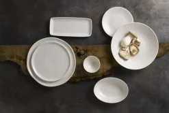 DUDSON Assiette plate rond blanc porcelaine Ø 29,5 cm Evo Pearl Outlet