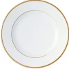 Aucune Assiette plate rond blanc porcelaine Ø 21 cm Roma Filet Or Discount