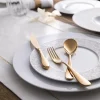 Assiette plate rond blanc porcelaine de limoges Ø 30 cm Collection L Couture - DEGRENNE
