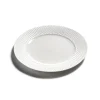 Assiette plate rond blanc porcelaine bone china Ø 24 cm Nido - SERAX Discount