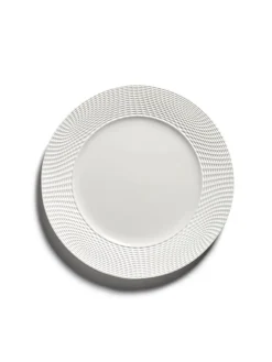 Assiette plate rond blanc porcelaine bone china Ø 24 cm Nido - SERAX Discount