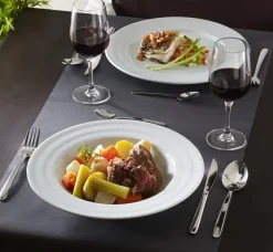 Aucune Assiette plate rond blanc porcelaine Ø 22 cm Ruby Clearance