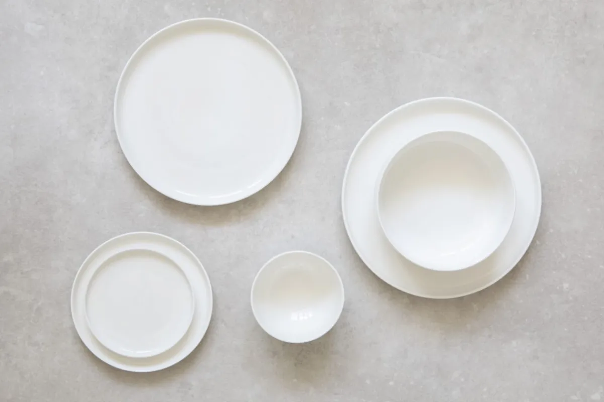 ACCOLADE Assiette plate rond blanc porcelaine renforcée Ø 25 cm Artic Outlet