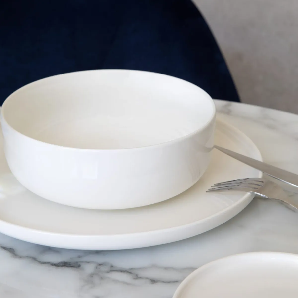 ACCOLADE Assiette plate rond blanc porcelaine renforcée Ø 25 cm Artic Outlet