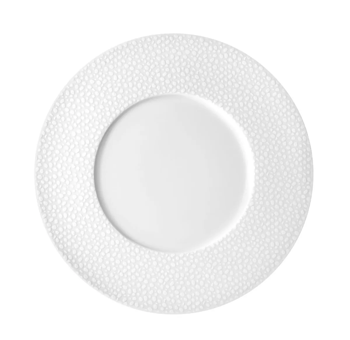 Assiette plate rond blanc porcelaine Ø 29 cm Baghera - MEDARD DE NOBLAT Outlet