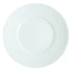 Assiette plate rond blanc porcelaine Ø 21,5 cm Onde - MEDARD DE NOBLAT Discount
