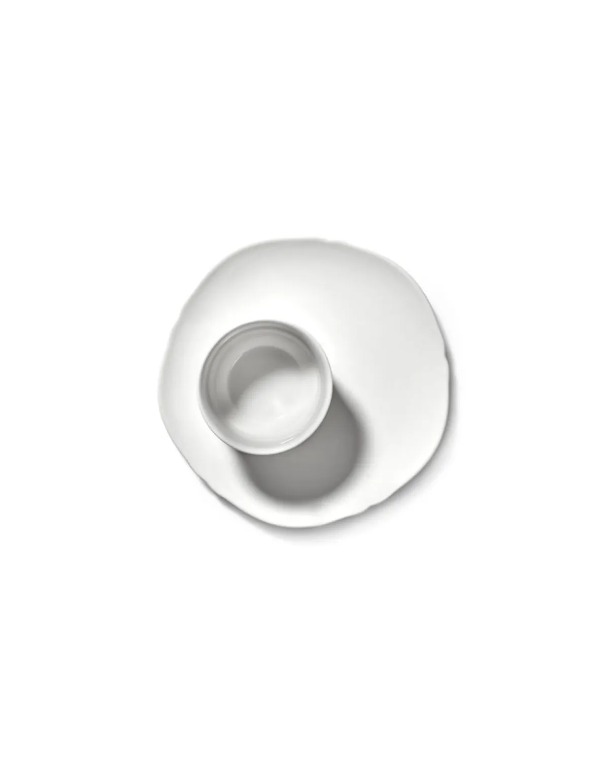SERAX Assiette plate rond blanc porcelaine Ø 15 cm Silhouette New