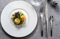MEDARD DE NOBLAT Assiette plate rond blanc porcelaine Ø 21 cm Baghera New