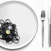MEDARD DE NOBLAT Assiette plate rond blanc porcelaine Ø 21,5 cm Yaka Outlet