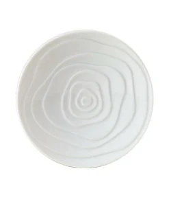 MEDARD DE NOBLAT Assiette plate rond blanc porcelaine Ø 15,5 cm Onde Outlet