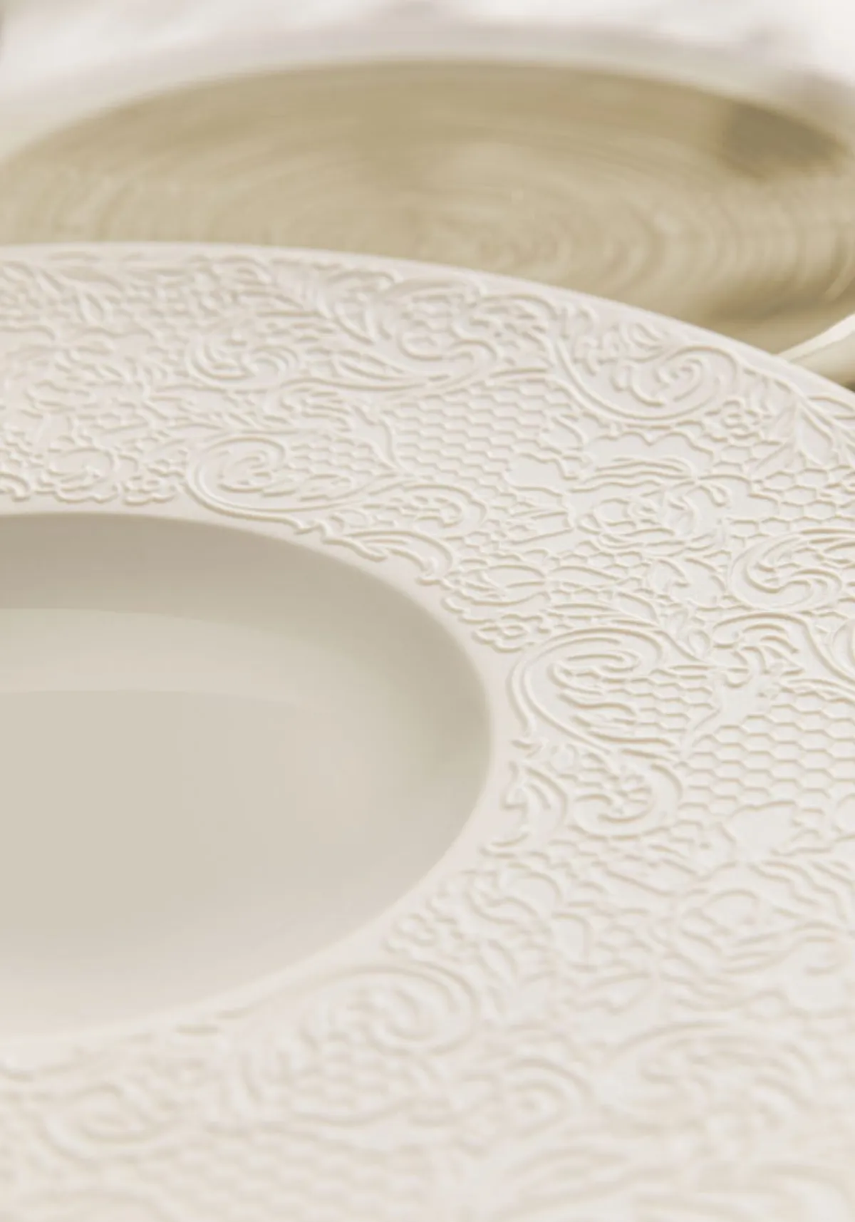 VILLEROY & BOCH Assiette plate rond blanc porcelaine bone china Ø 22 cm Anmut New