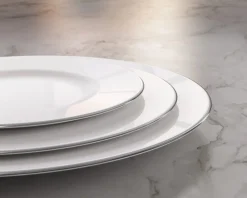 Assiette plate rond blanc porcelaine bone china Ø 31 cm Anmut - VILLEROY & BOCH