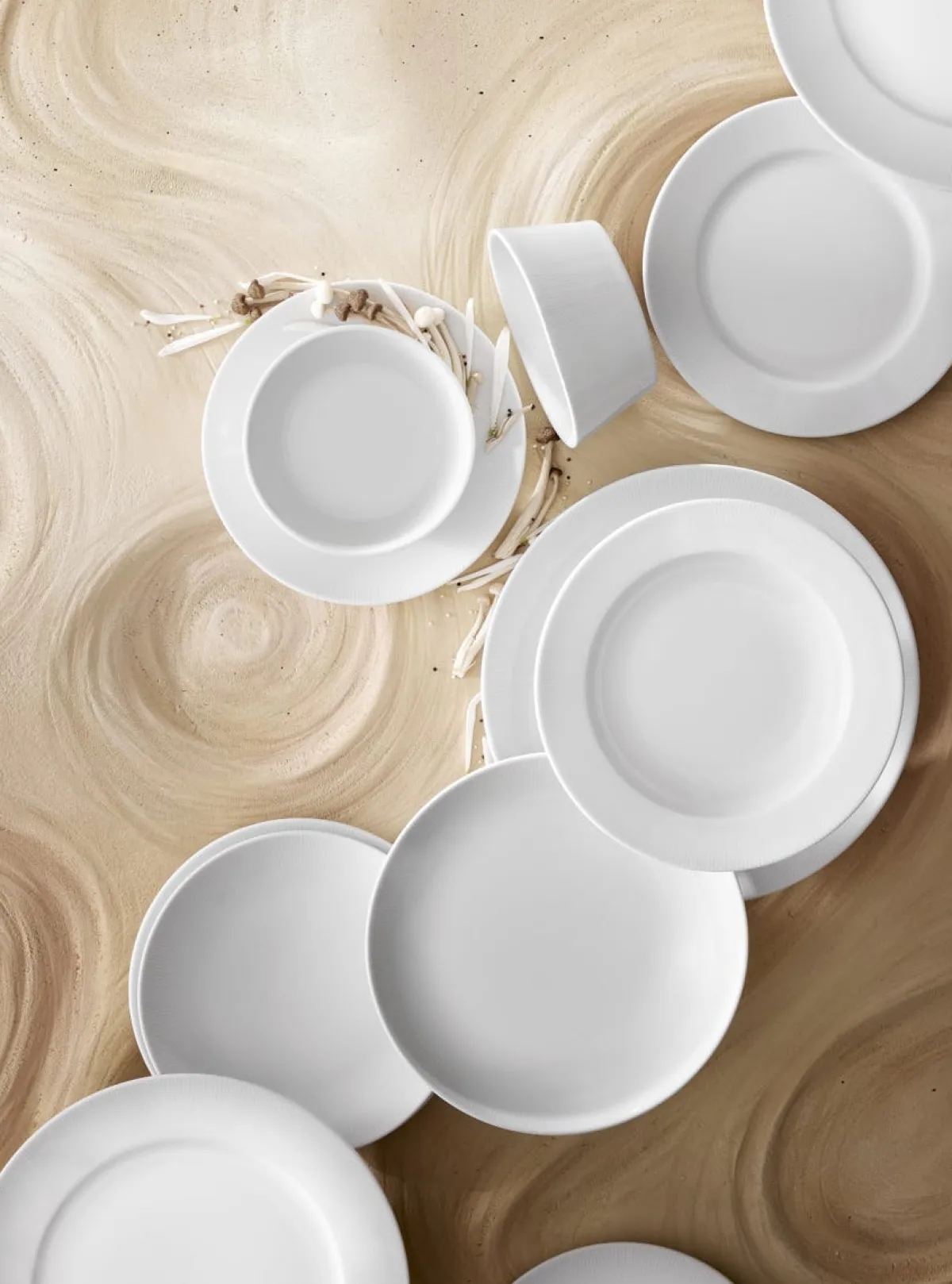 Assiette plate rond blanc porcelaine Ø 28 cm Eventail - PILLIVUYT Clearance
