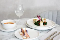 ACCOLADE Assiette plate rond blanc porcelaine renforcée Ø 19 cm Artic Hot