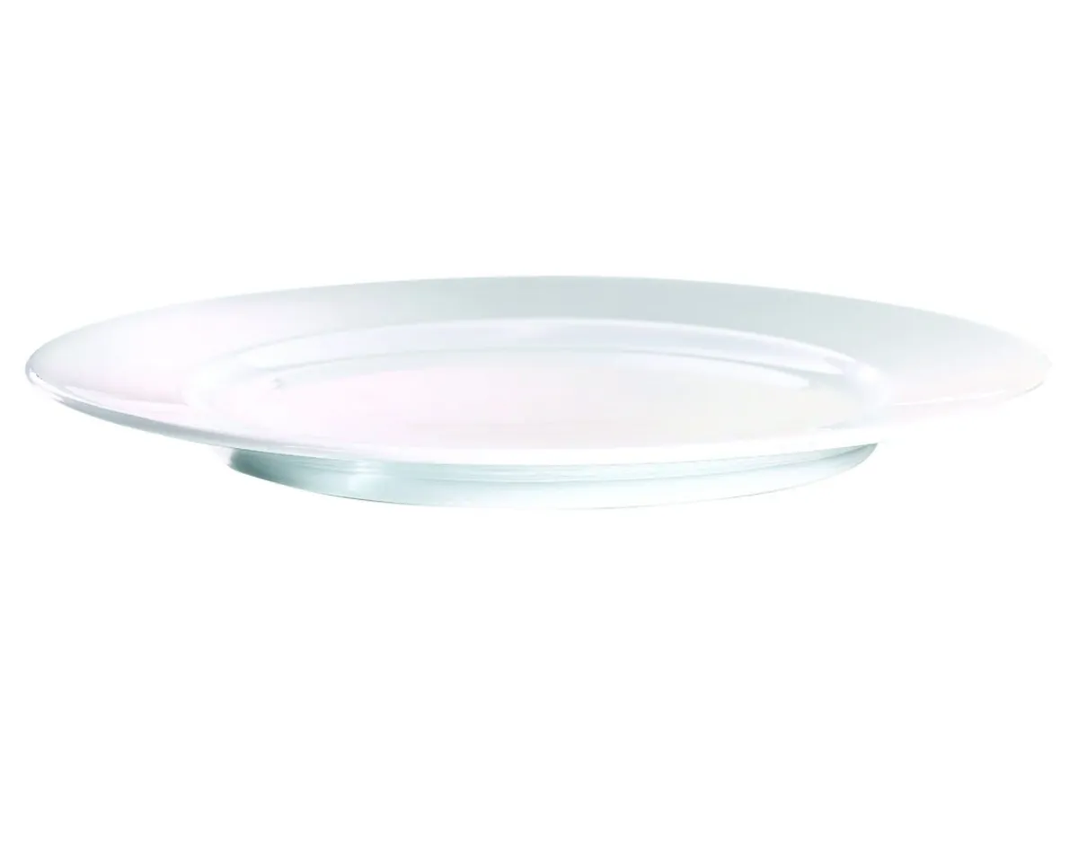 PILLIVUYT Assiette plate rond blanc porcelaine culinaire Ø 22 cm Basket Hot