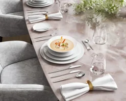 VILLEROY & BOCH Assiette plate rond blanc porcelaine bone china Ø 22 cm Metrochic Discount