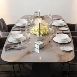VILLEROY & BOCH Assiette plate rond blanc porcelaine bone china Ø 22 cm Metrochic Discount