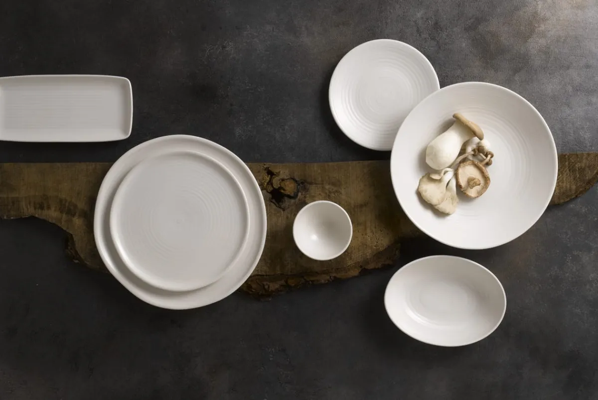 Assiette plate rond blanc porcelaine Ø 27,3 cm Evo Pearl - DUDSON Best