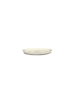 SERAX Assiette plate rond blanc swirl - stripes rouge grès émaillé Ø 19 cm Feast By Ottolenghi Sale