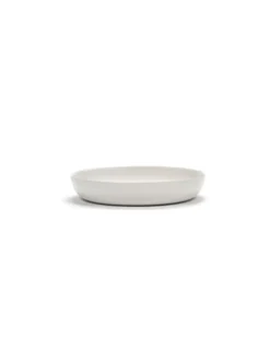 SERAX Assiette plate rond blanc swirl - stripes rouge grès émaillé Ø 22 cm Feast By Ottolenghi Sale