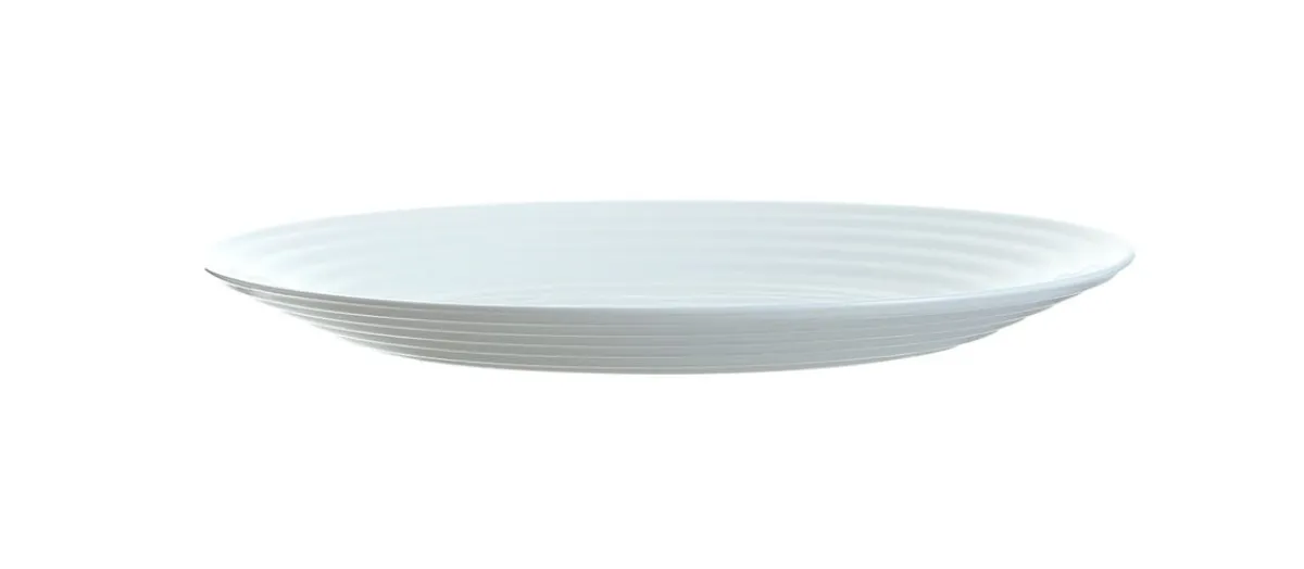 ARCOROC Assiette plate rond blanc verre opal Ø 19 cm Stairo Discount
