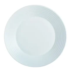 Assiette plate rond blanc verre opal Ø 25 cm Stairo - ARCOROC New