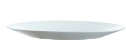 Assiette plate rond blanc verre opal Ø 25 cm Stairo - ARCOROC New