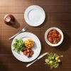 LUMINARC Assiette plate rond blanc verre opal Ø 24 cm Everyday Outlet
