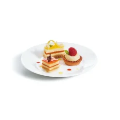 Assiette plate rond blanc verre opal Ø 19 cm Restaurant - ARCOROC Clearance