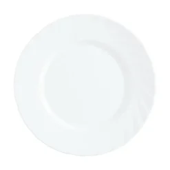 ARCOROC Assiette plate rond blanc verre opal Ø 19,6 cm Trianon New