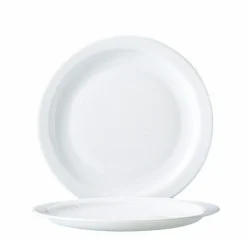 ARCOROC Assiette plate rond blanc verre opal Ø 23,5 cm Hoteliere Online