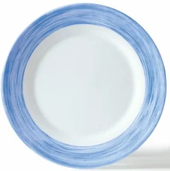 Assiette plate rond blanc verre opal Ø 25,4 cm Brush - ARCOROC Hot