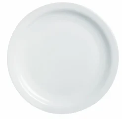Assiette plate rond blanc verre opal Ø 25,8 cm Hoteliere - ARCOROC Discount