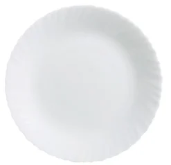 Assiette plate rond blanc verre opal Ø 27,3 cm Feston - LUMINARC Online
