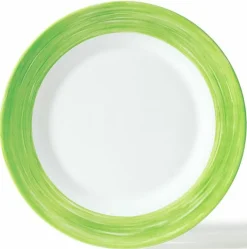 Assiette plate rond blanc verre opal Ø 25,4 cm Brush - ARCOROC Best