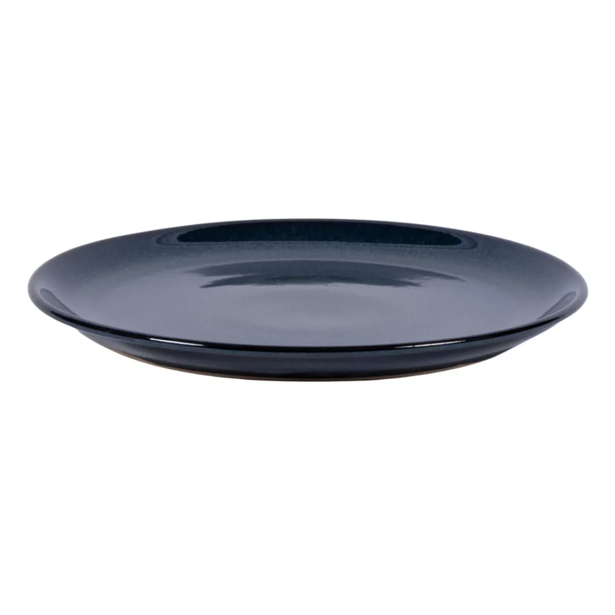PRO.MUNDI Assiette plate rond bleu grès émaillé Ø 27 cm Gres Couleur Clearance