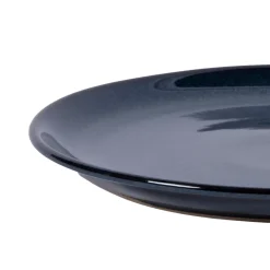 PRO.MUNDI Assiette plate rond bleu grès émaillé Ø 27 cm Gres Couleur Clearance