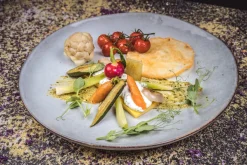 PRO.MUNDI Assiette plate rond bleu grès émaillé Ø 24 cm Sky Best